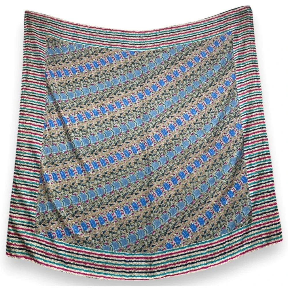 Parekh Bugbee Silkhorse Scarf Multicolor Equestrian Silk 41x42